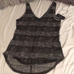 Super sexy see thru guess black and gray tank